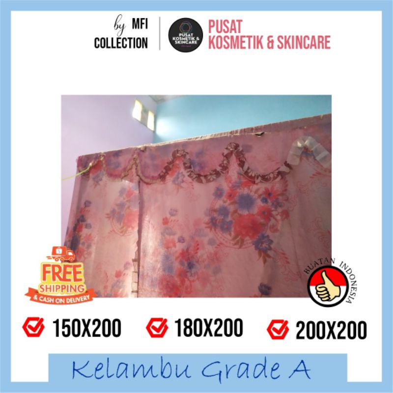 KELAMBU TIDUR GRADE A UKURAN 180x200 ANTI NYAMUK KELAMBU KOTAK KELAMBU GANTUNG