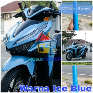 Jual Sticker Skotlet Biru Muda / Ice Blue Glossy Stiker Motor Warna