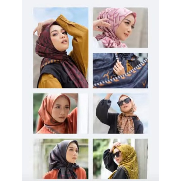 ORIGINAL 100 % HIJAB DEENAY CLOVELLY SERIES (BLACK BROWN SUGAR PINK CARAMEL LIME MAROON NAVY)