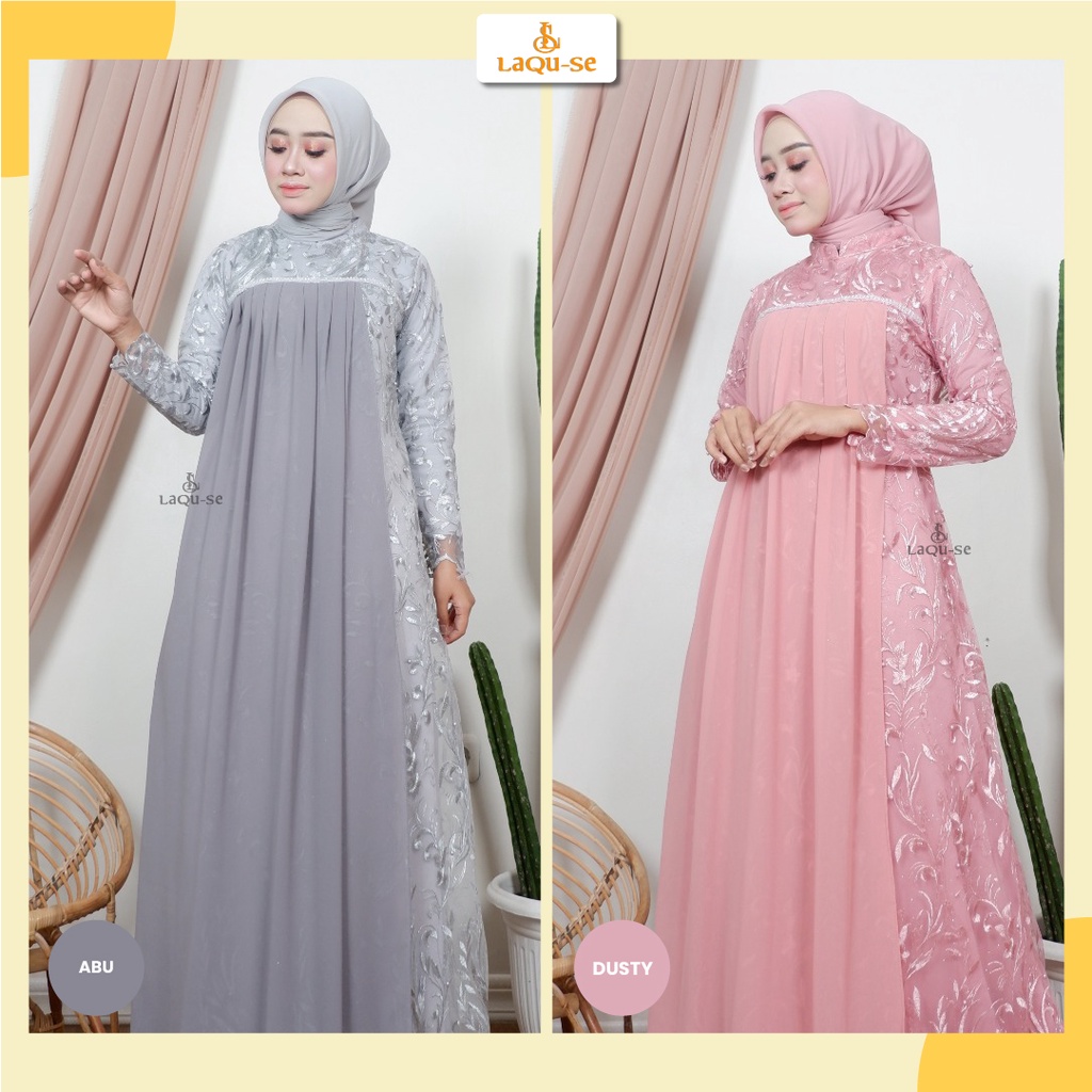 Gamis Tutu Tulle Long Dress Pesta Wanita Terbaru  By Laquse_Kebaya2