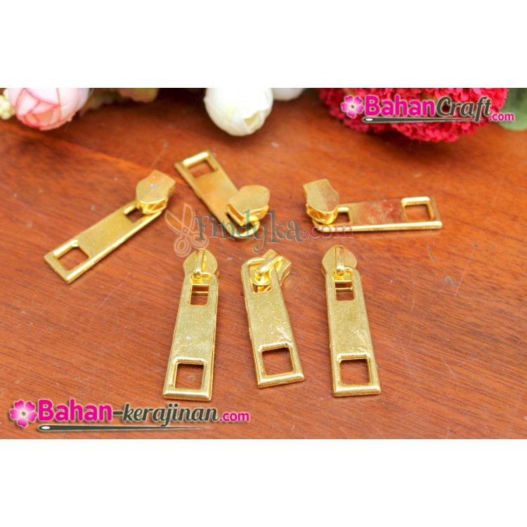 Kepala resleting utk rits plastik KRP08 gold harga per pc(biji)