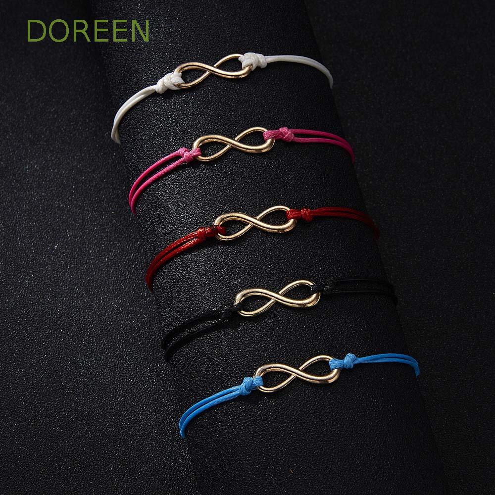 DOREEN Gelang  Tangan Tali Adjustable Motif Infinity  Angka 