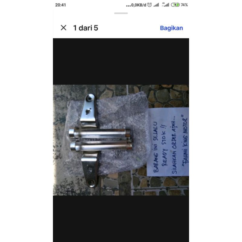 SEPASANG BREKET KUPINGAN HEADLAMP LAMPU DEPAN RX KING LAMA NON ORI HARGA UDAH NETT MURAH