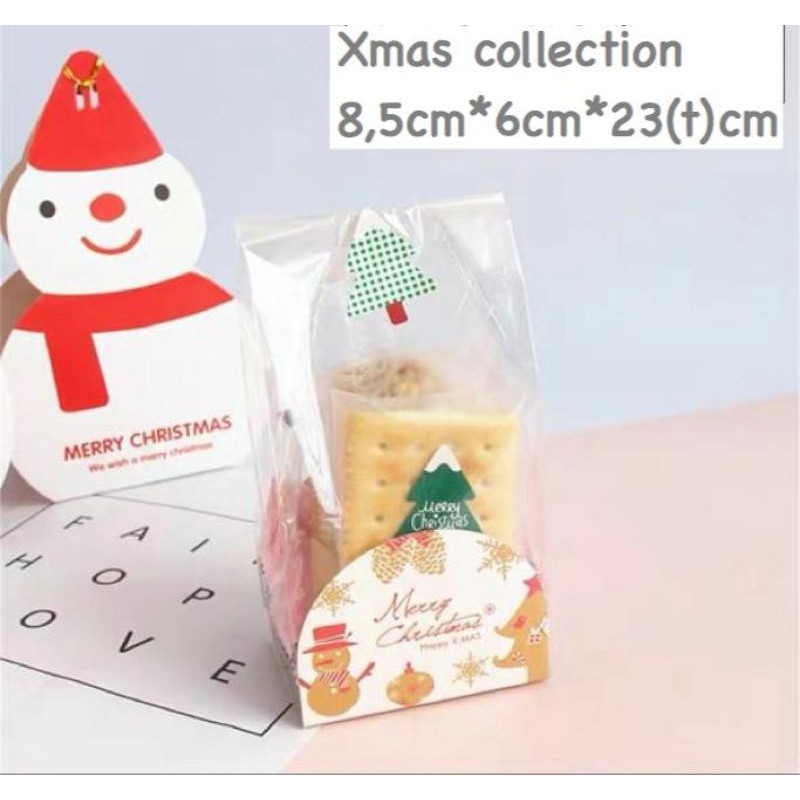 plastik cookies lucu natal/ plastik cookies unik natal+tray