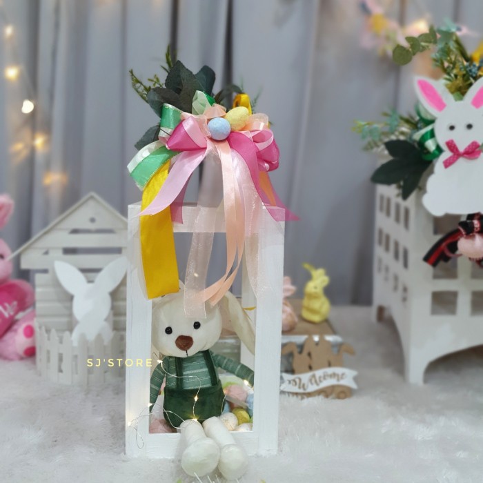 

Aksesoris dekorasi kado hiasan paskah kelinci easter bunny hampers