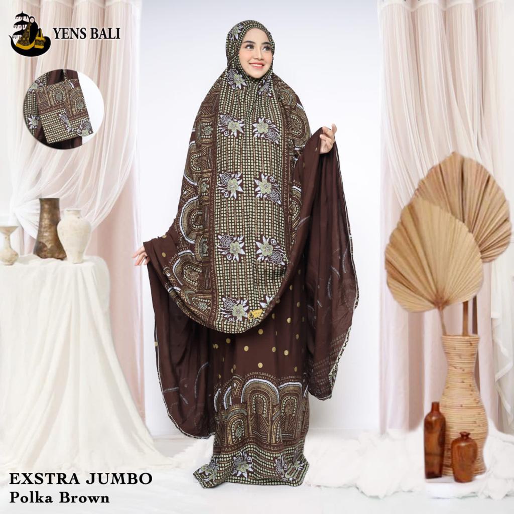 Mukena Bali Songket Polka Extra Super jumbo