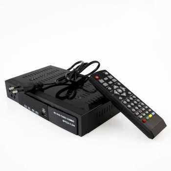 Smart Digital Satellite TV Box Receiver 1080P DVB-T2 + DVB-S2 - Black