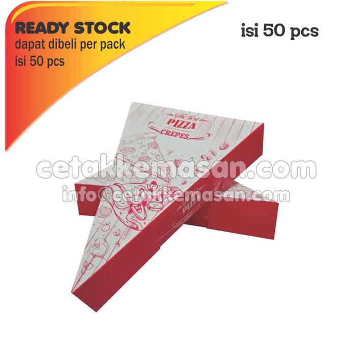 

R646T75R-Sale- Box Pizza Dus Crepes Slice Uk 2X15X4 Cm Foodgrade 1 Pack Isi 50 Pcs