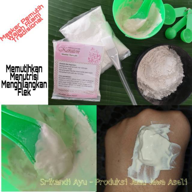 Masker Wajah Pemutih Tradisional Alami