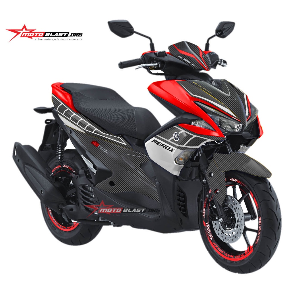 Decal Sticker Motor Motoblast - AEROX 155 VVA Livery Anniversary Red Version-Full Body