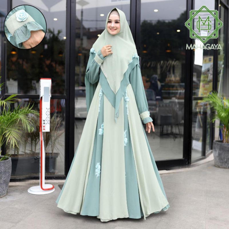 zahwa set syari premium original by mahagaya