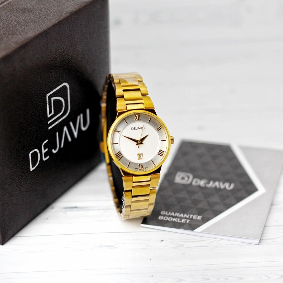Jam Tangan Wanita Dejavu 5015 Original Rantai Stainless