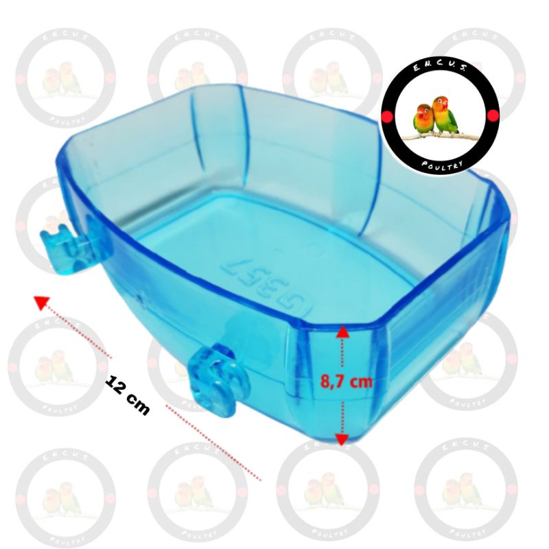 Cepuk oval persegi mandi burung lovebird