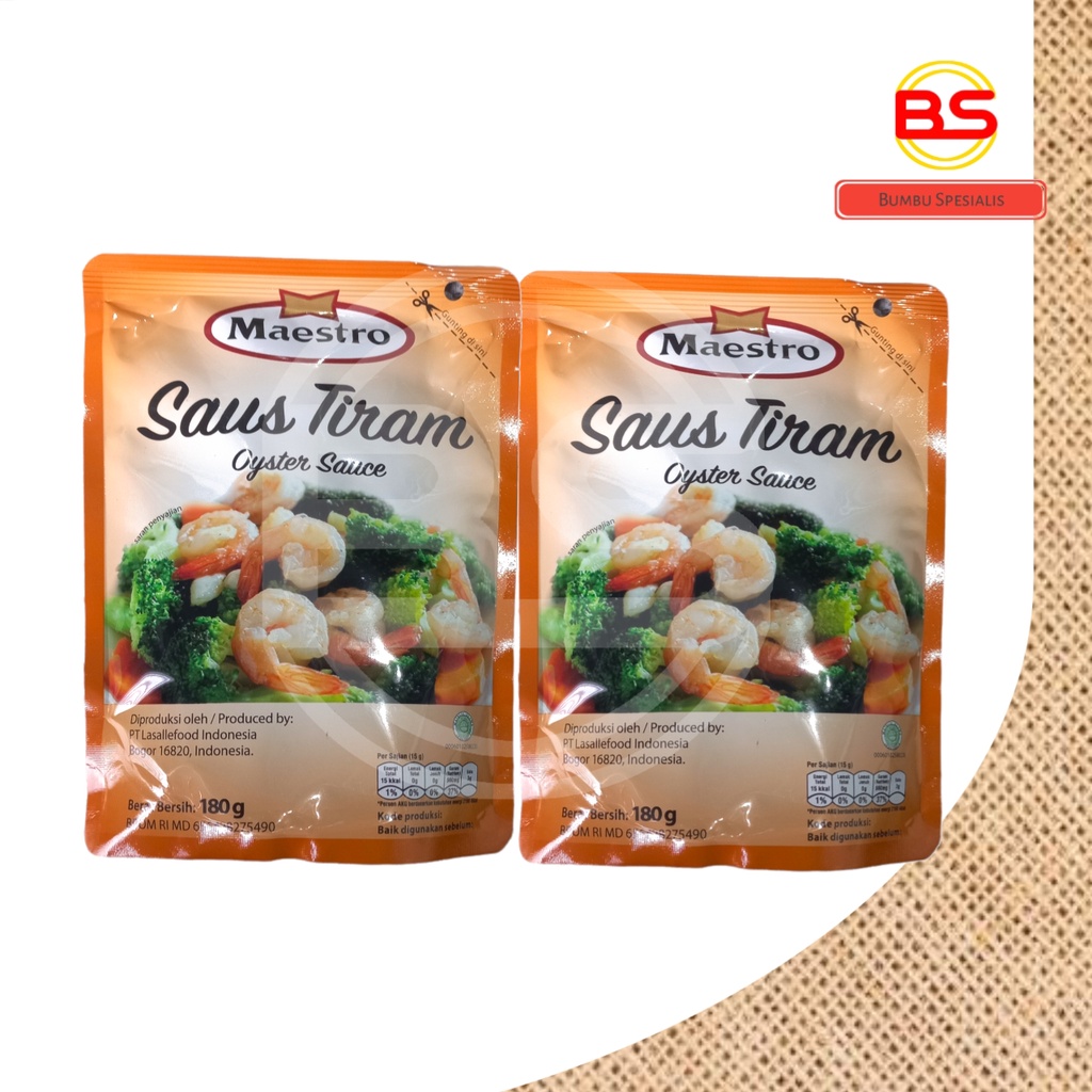 Maestro Oyster Sauce Sachet / Saus Tiram Saset 180 gr