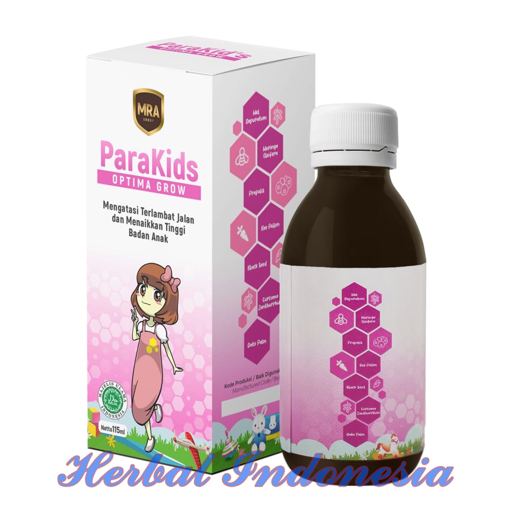 Madu ParaKids Optima Grow Natural Herb Isi 115ml - Mengatasi Terlambat Jalan dan Menaikkan Tinggi Badan