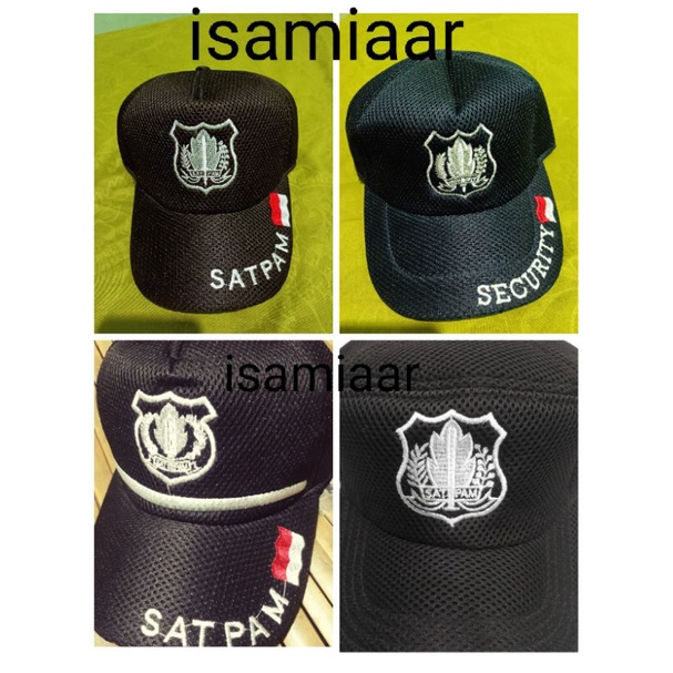 TOPI  SECURITY//SATPAM//warna colat tetbaru+bisa tambah nama