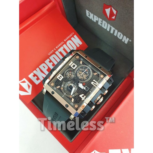 Jam tangan pria expedition E 6757 M Black Rosegold