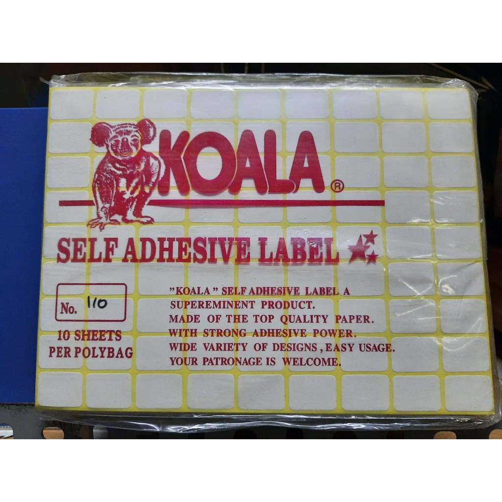 

Kertas Sticker Label Koala No 110 Kertas Stiker Tempel