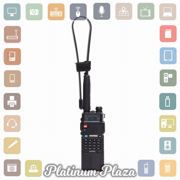 ABBREE Tactical Antena Dual Band 33cm AR-152A for Walkie Talkie Taffware Pofung Baofe`2S1IVK-- Black