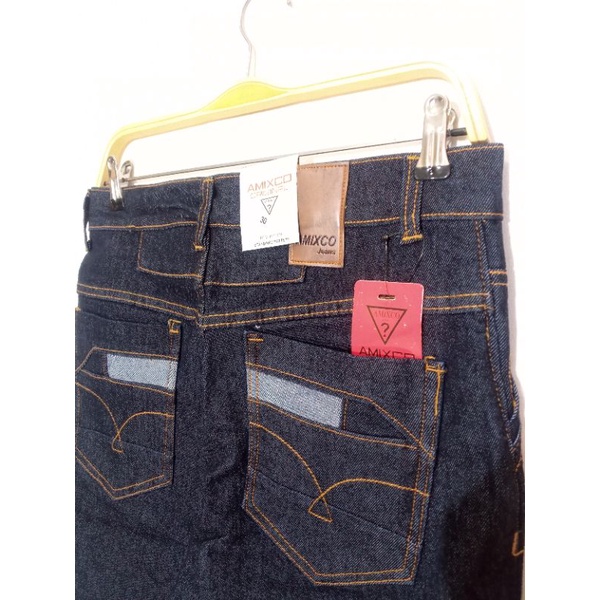 celana pendek pria amixco jeans hitam garmen