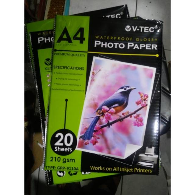 Kertas glossy photo V-tec A4