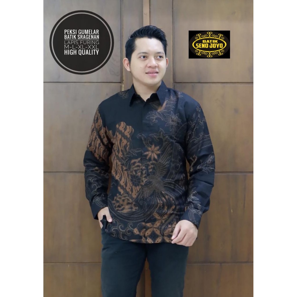 PEKSI GUMELAR kemeja batik pria lengan panjang terbaru ORIGINAL BY SENO