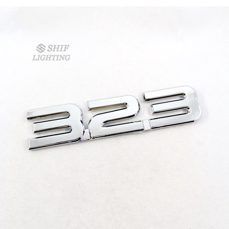 1Pc Stiker Emblem / Badge Bahan ABS Warna Krom untuk Mobil Mazda 323