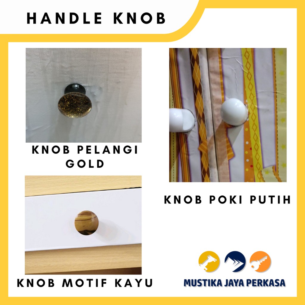 Handle Tarikan Knob Knop Fiber Laci Lemari Kecil Plastik Kaca Kayu