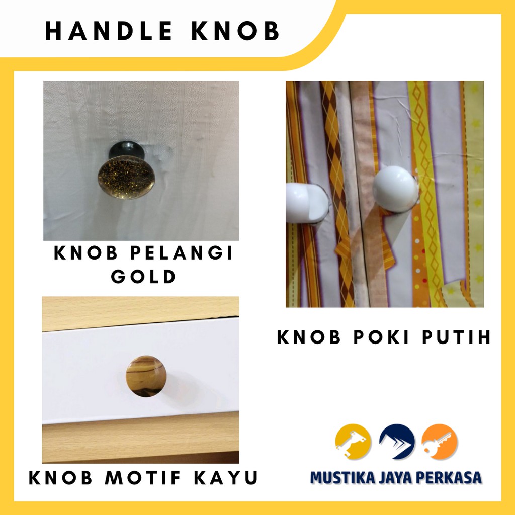 Handle Tarikan Knob Knop Laci Lemari Kecil Plastik Kaca Kayu