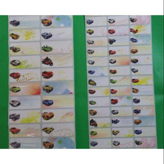 

HOTWHEEL Stiker label nama waterproof anti air murah