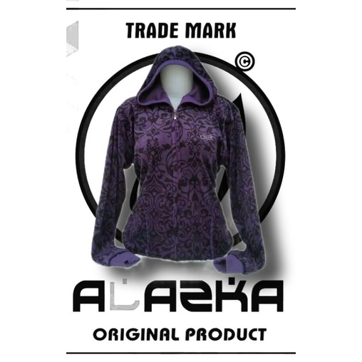 Jaket bebe bludru black violet motif