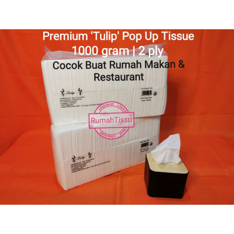 Tissue Facial Belah/Pop Up/Rumah Makan 2ply (1000g) 1 Kg Kiloan Tisu Wajah Murah-5