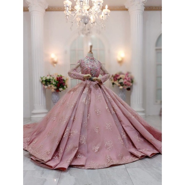 TERLARIS GAUN BARBIE GOTIK//GAUN WEDDING FULL PAYET MODERN//BAJU MUSLIMAH//GAUN MEWAH