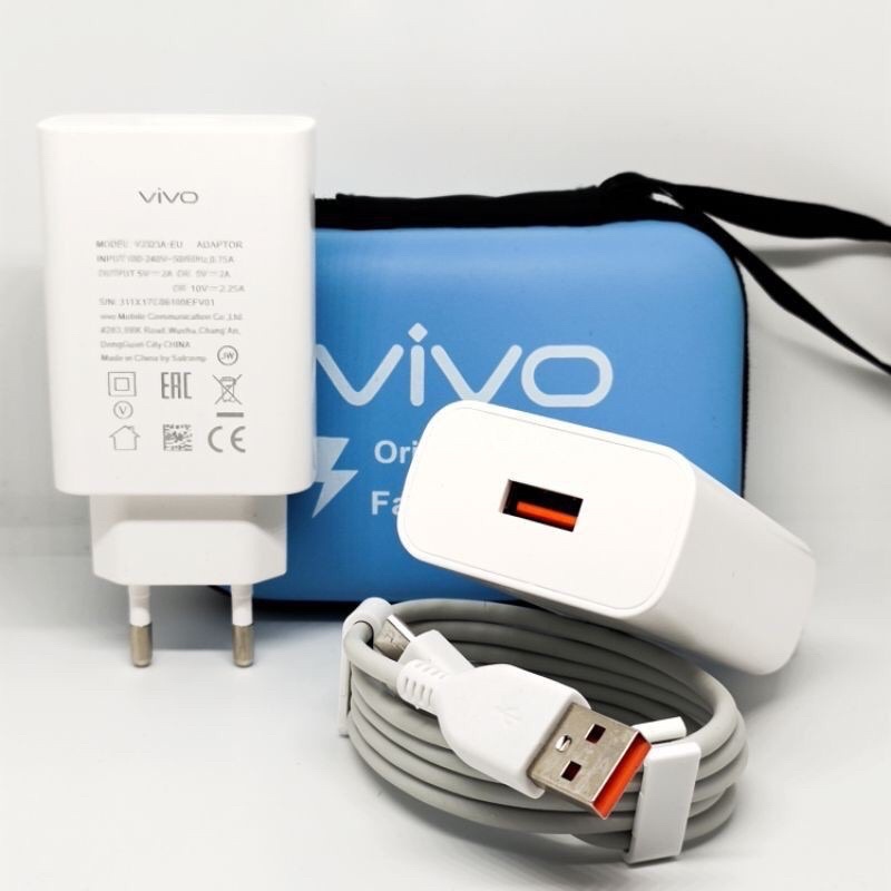 Charger Vivo Fast charging Ori 100% plus Dompet Micro / Tipe C