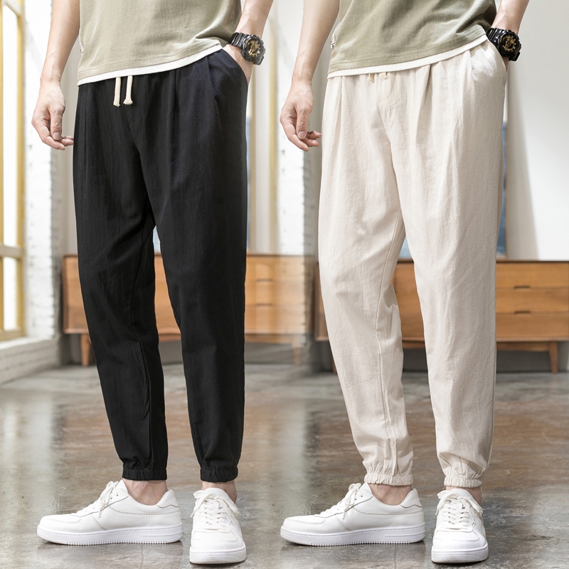 Celana Panjang Harem Longgar Casual Pria Warna Hitam Hijau Celana Panjang Harem Longgar Casual Pria Warna Hitam Hijau