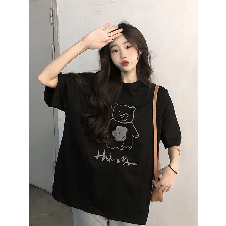 kaos oversize wanita / hihi bear