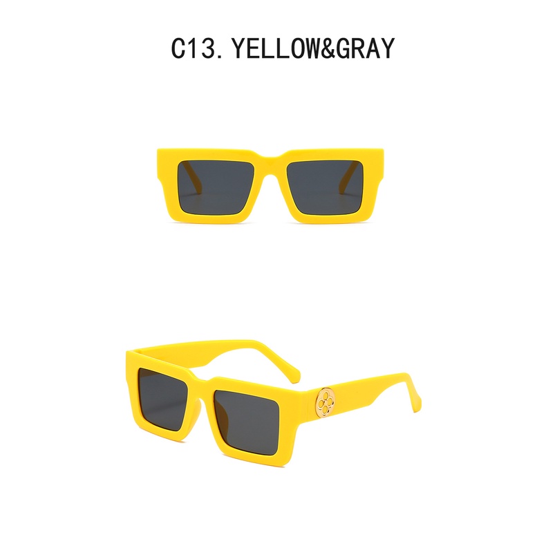 Kacamata Hitam Pelindung UV Bingkai Tebal Persegi Gaya Retro Eropa Amerika Untuk Pria Dan Wanita 2022