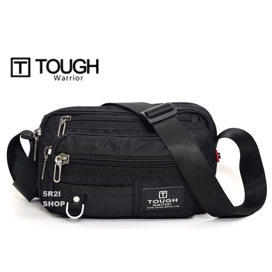 UNISEX TAS TOUGH WARRIOR 5208 TAS SELEMPANG ORIGINAL TOUGH WARRIOR WITH 7 ZIPPER AND ADDITONAL POCKEas pria