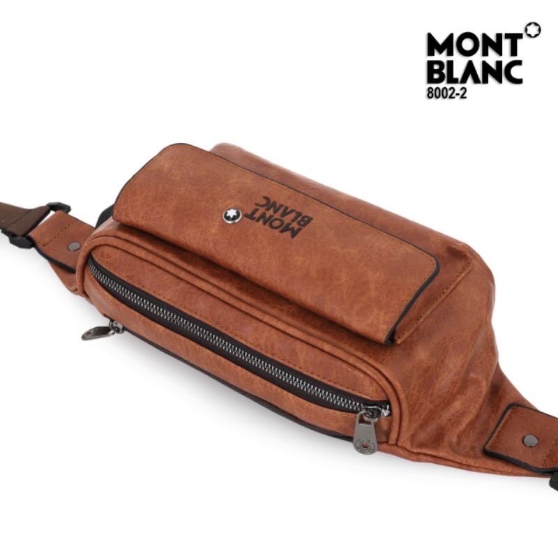 waistbag MB #8002-2 Tas slingbag pria free usb tas impor murah