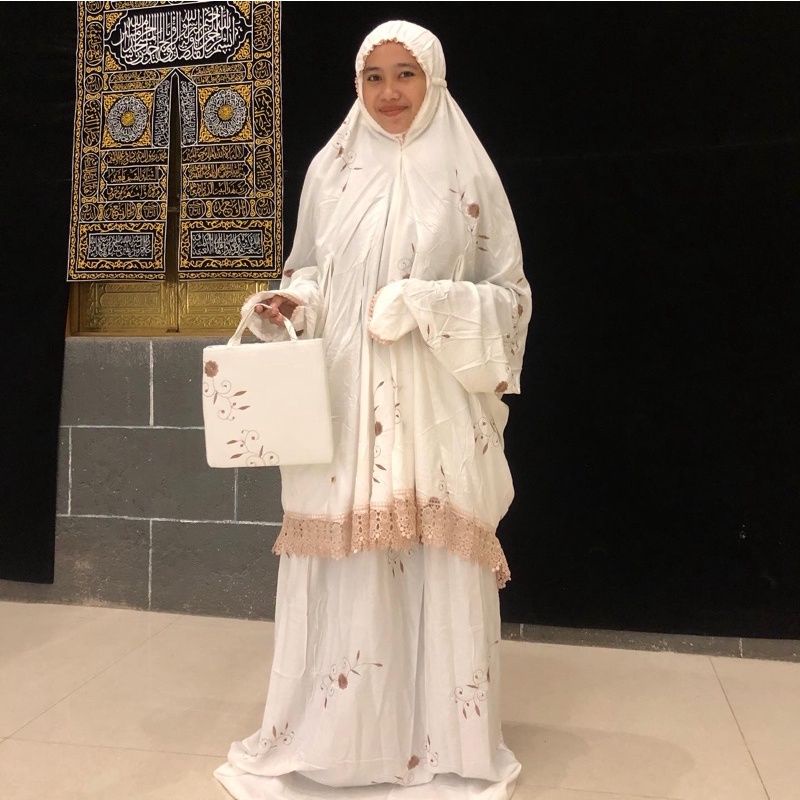 mukena potongan ihrom berlengan free tas mukena bordil rayon kudus mukena bordil potongan berlengan 