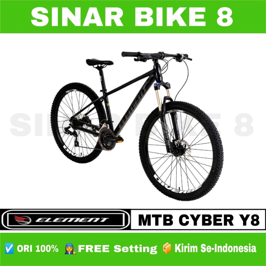 Sepeda Gunung Ukuran 27.5&quot; Inch MTB ELEMENT CYBER Y8 24 Speed Hidrolik