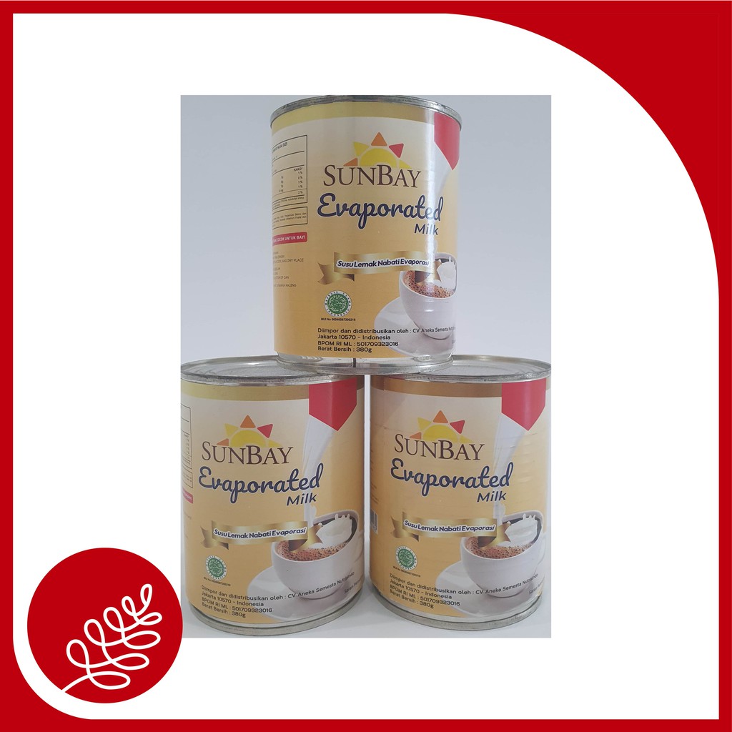 SUSU EVAPORASI SUNBAY 1 KARTON (48x380gr) / MAKANAN / MINUMAN / SUSU / SUSU EVAPORASI