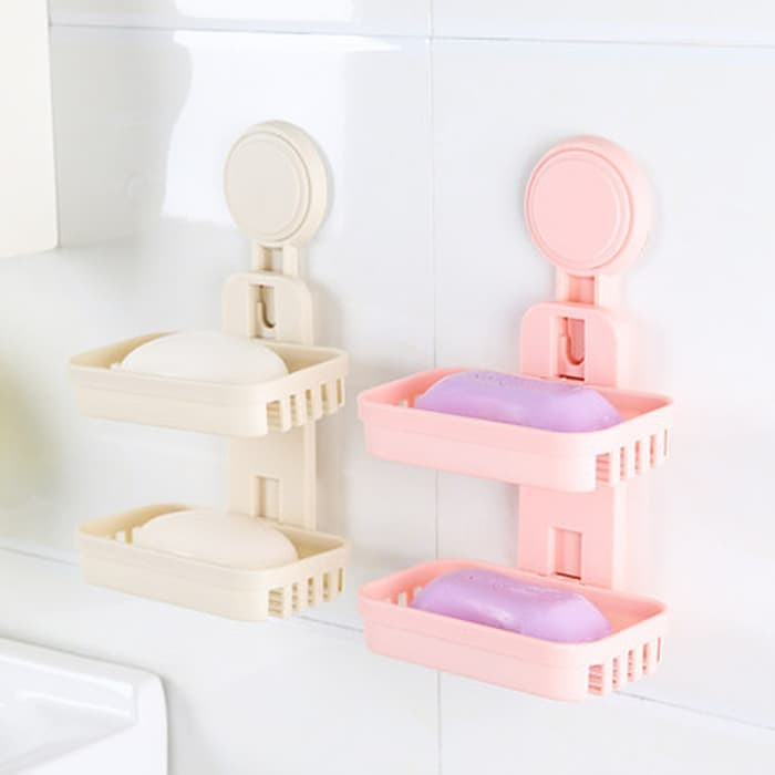 HARGA PROMO!! Banyak Warna Tempat Sabun 2 Tingkat Soap Box Holder