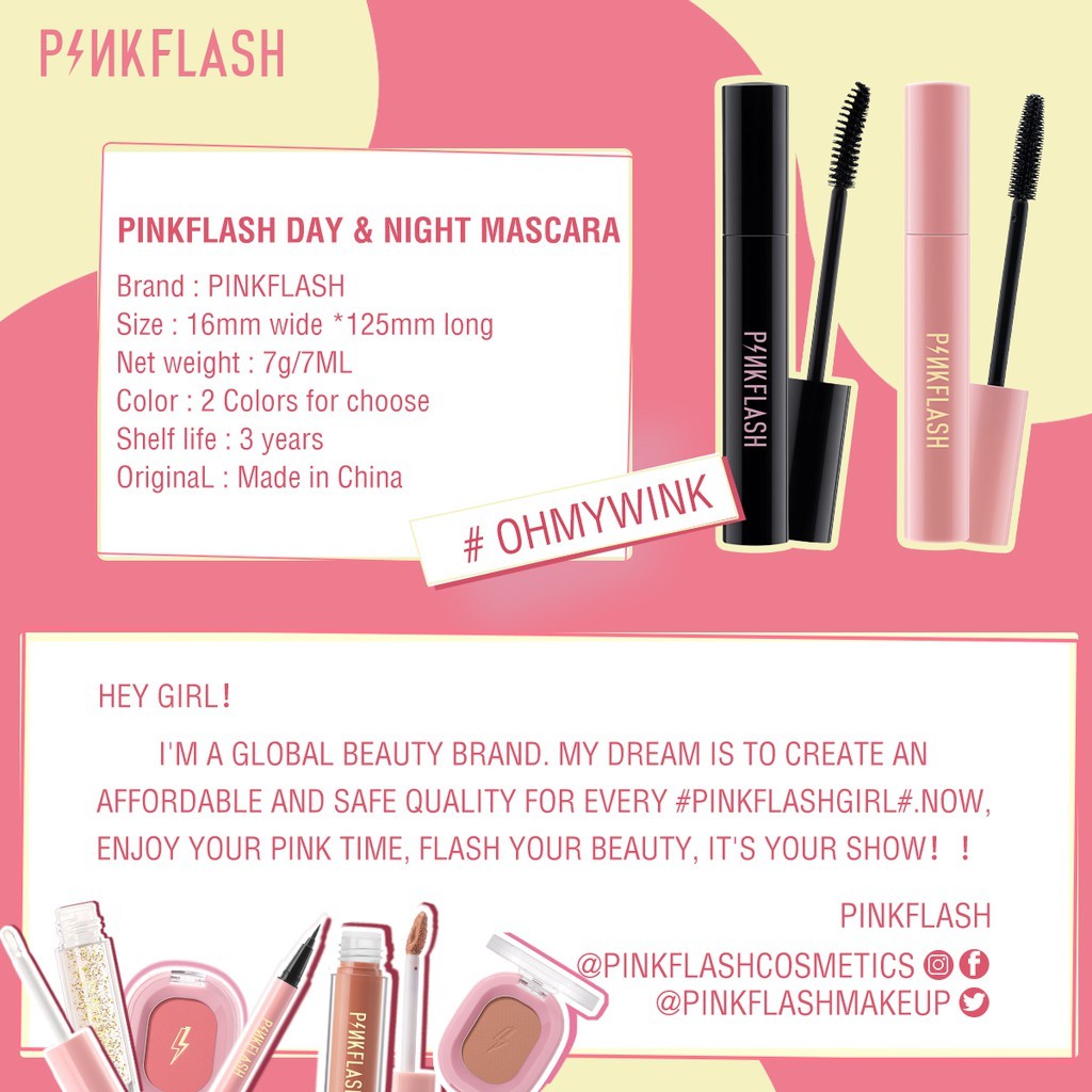 Pinkflash Maskara Day AND Night Maskara Pinkflash Mascara Pinkflash Maskara Pink Flash Mascara Pink Flash