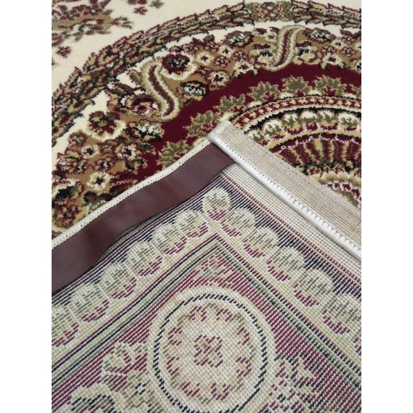 Karpet permadani red cream begian 120 x 160 cm