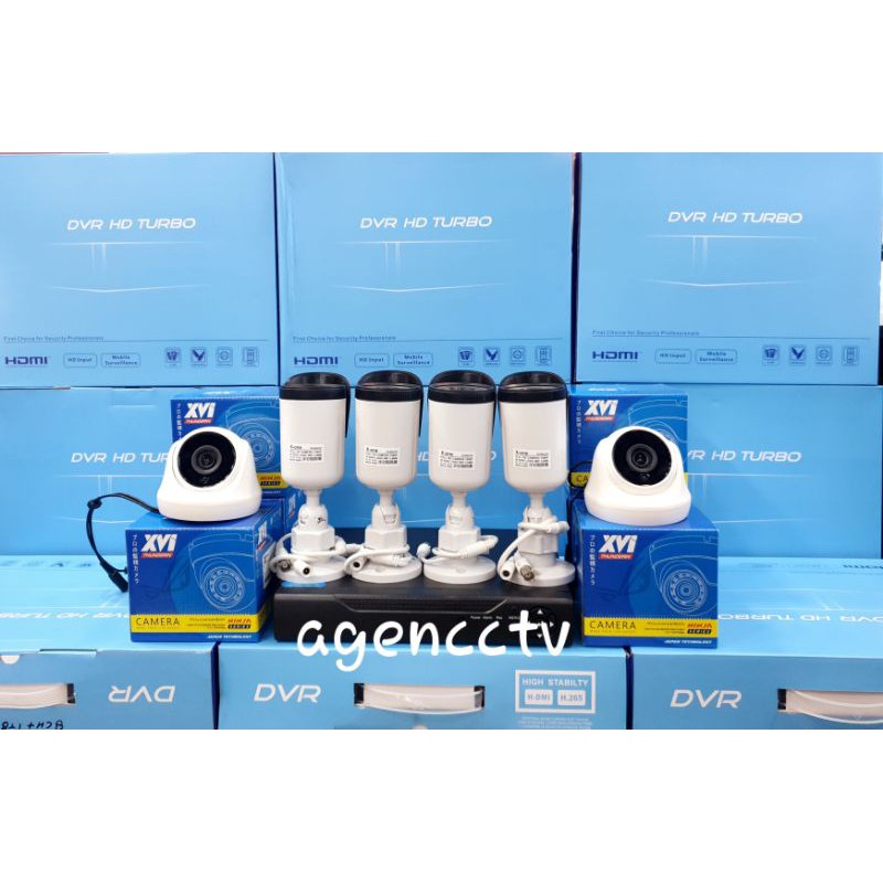 Paket cctv 6 kamera 5mp full hd ir sony1080p lengkap siap pasang