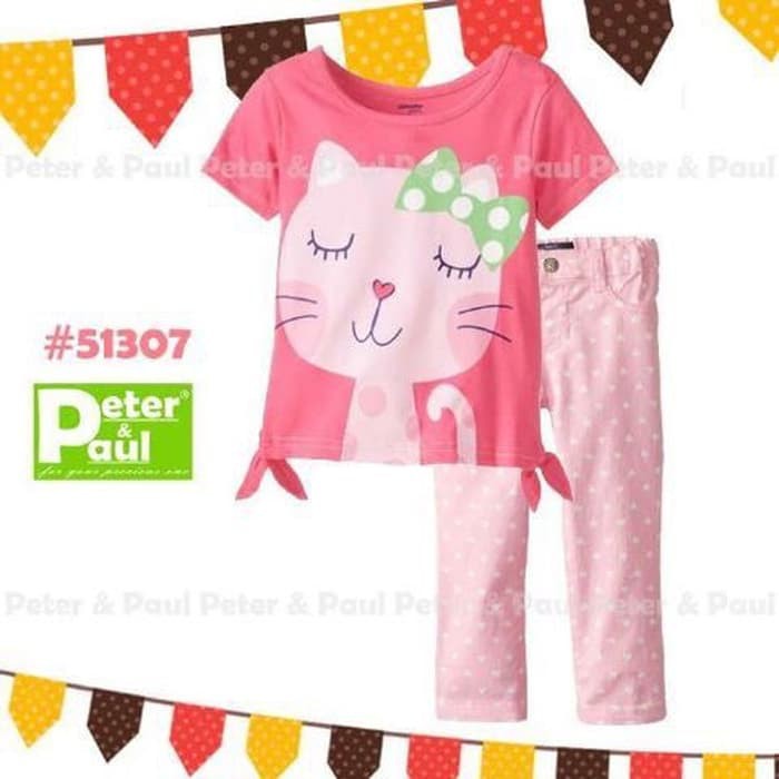 peter paul baju Setelan Rabbit setelan anak perempuan