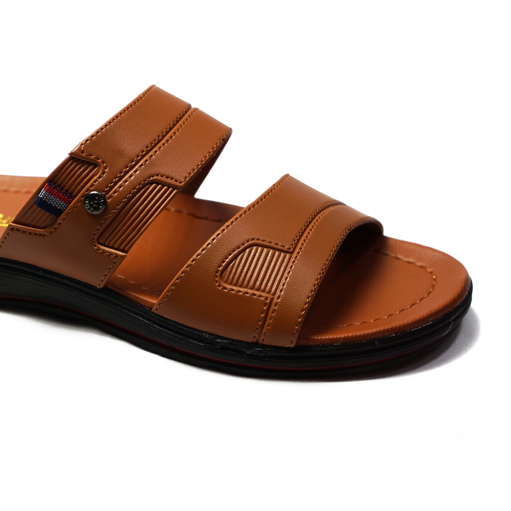 HQo Sandal Pria Terbaru / Sandal Pria Casual / Sandal Pria Kulit / Sandal Pria Murah / FENDI