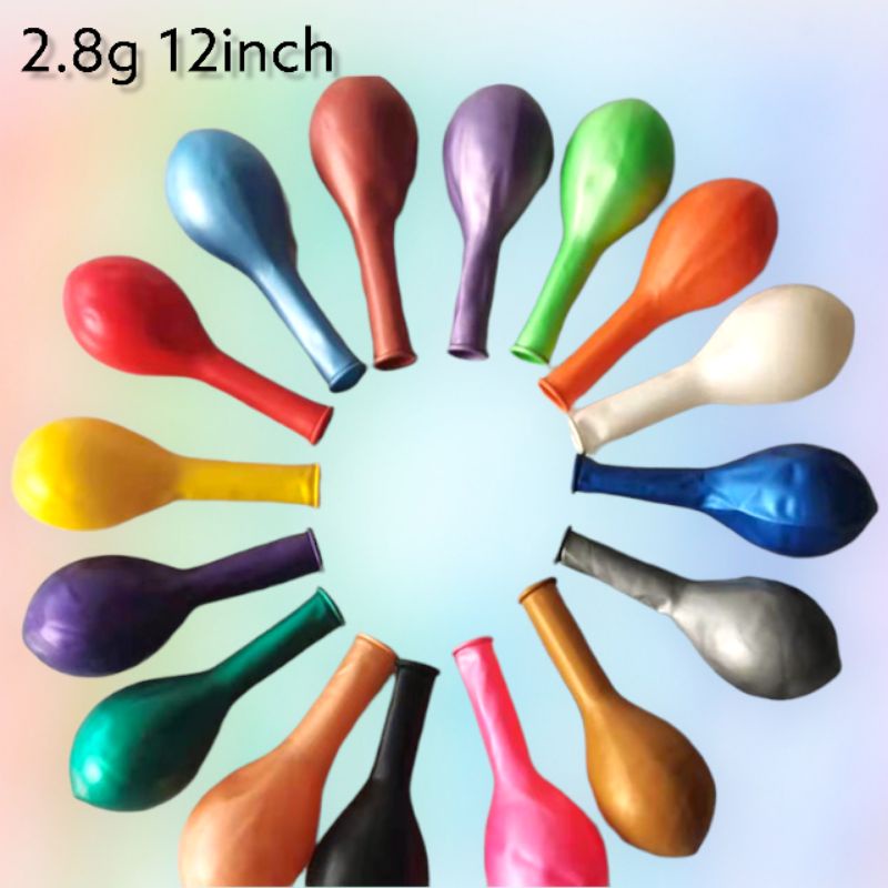 Balon Latex Metalik Balon Pesta Ukuran 12inch Warna Warni Harga Per 1pcs Balon Harga Persatuan