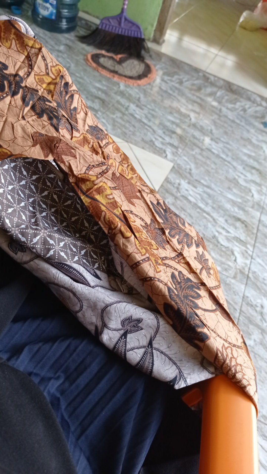 [cod] Tey-17 Batik Wanita Asj Sa Hrb026 Kenongo Kemeja Tosca Pendek Jumputan Kombinasi